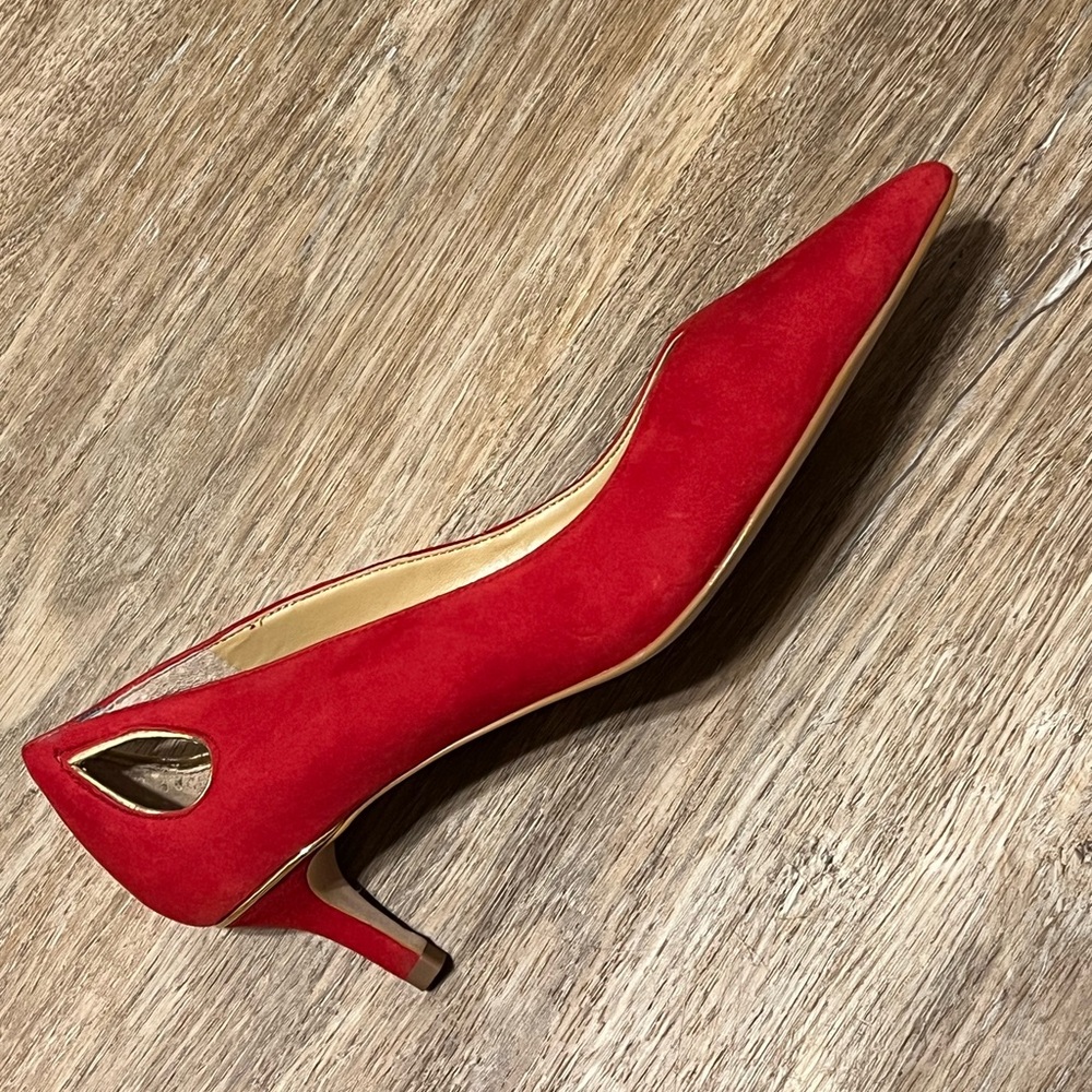 Talbots Red Erika Cut Out Heels